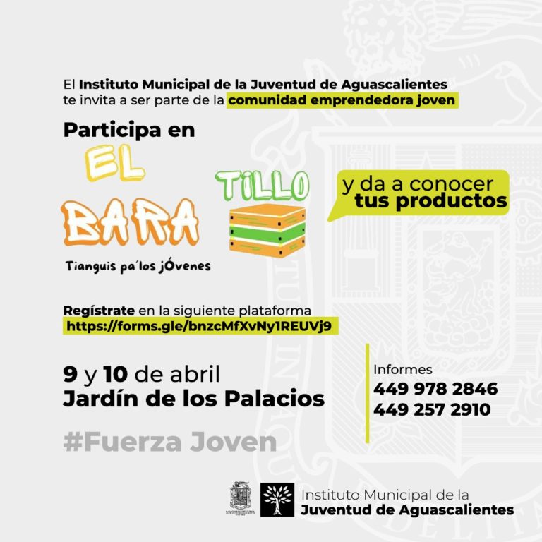 Invitan a jóvenes emprendedores a participar en el tianguis “El Baratillo”