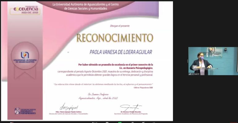 UAA reconoce a alumnos con excelencia académica del CCSH