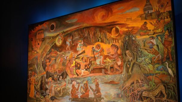 El mural “Xibalbá, el inframundo de los mayas” de Rina Lazo llega a Bellas Artes