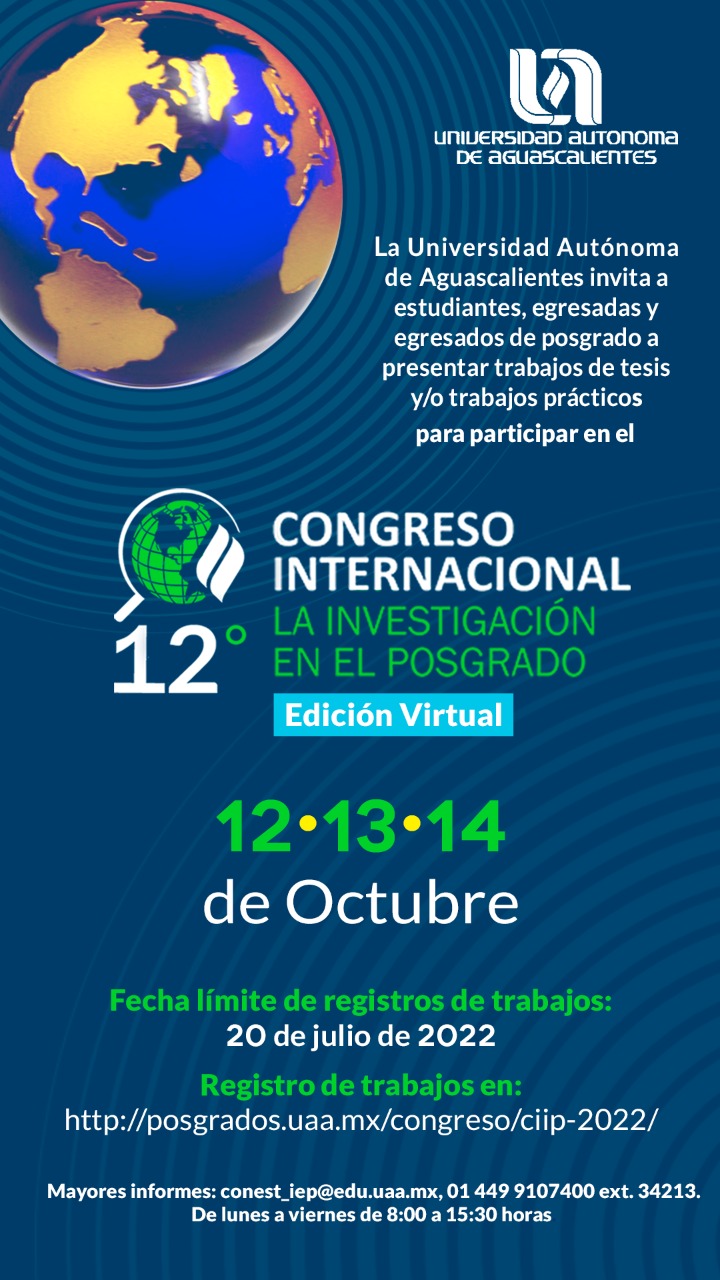 Convoca UAA a participar en Congreso Internacional de Investigación en el Posgrado 
