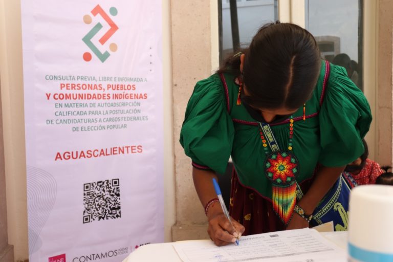 INE realiza la consulta previa, libre e informada a personas indígenas en Aguascalientes