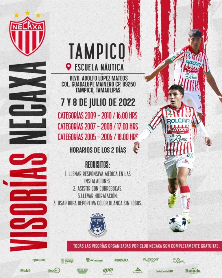 Visorías del Necaxa buscarán talento en Tampico 