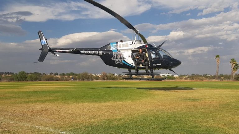 Mantiene la Policía Municipal de Aguascalientes los sobrevuelos y la vigilancia con el Halcón uno