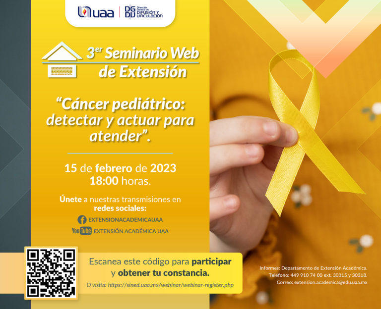 UAA invita a Seminario Web para abonar en la detección oportuna del cáncer infantil 
