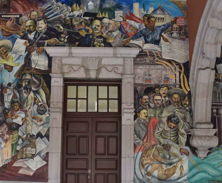 El mural social del Palacio de Gobierno (4) Oswaldo Barra Cunningham en el 101 aniversario de su natalicio/ Imágenes de Aguascalientes 