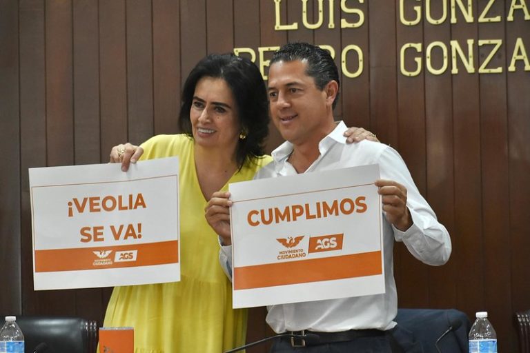 Movimiento Ciudadano en Aguascalientes dio su voto para despedir a Veolia 