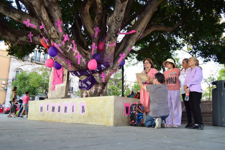 Memoria, verdad y justicia, un monumento de familiares a víctimas de feminicidio en Aguascalientes