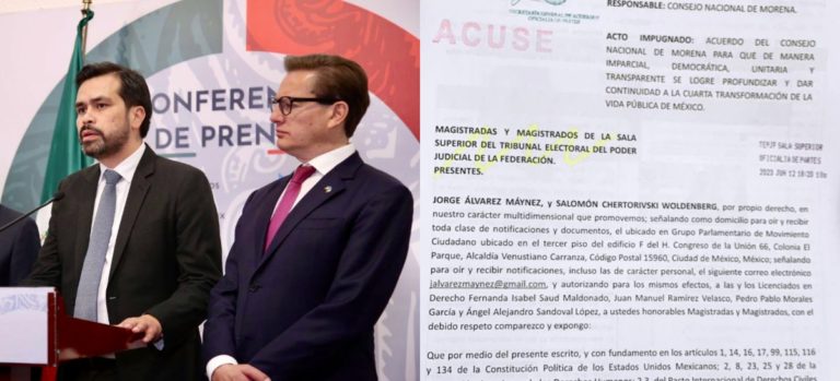 Impugna Movimiento Ciudadano acuerdo de Morena para elegir candidato