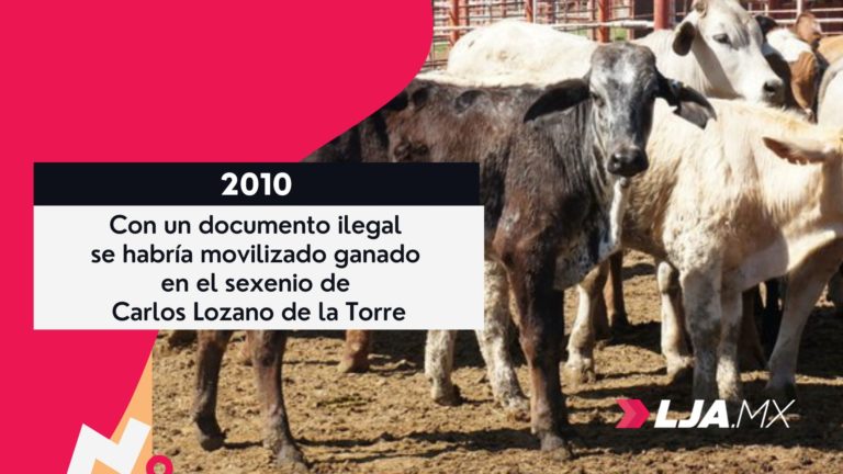 Con un documento ilegal se habría movilizado ganado en el sexenio de Carlos Lozano de la Torre
