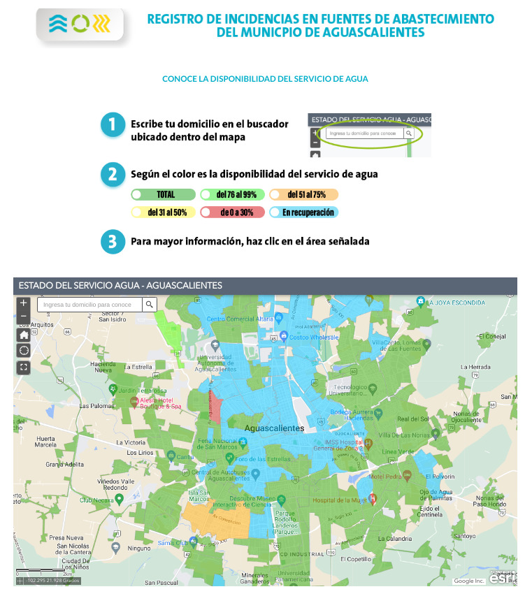 Concesionaria del agua pone al alcance mapa virtual de los pozos