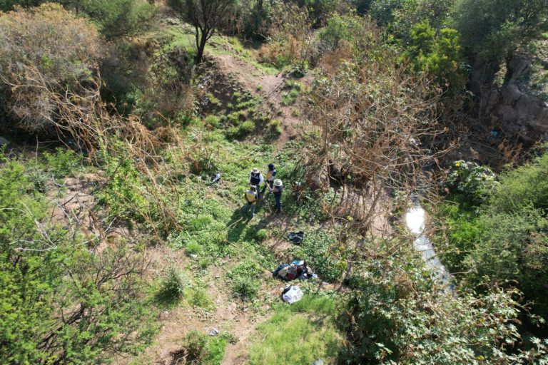 Así llevaron a cabo la limpieza del arroyo Don Pascual en Aguascalientes