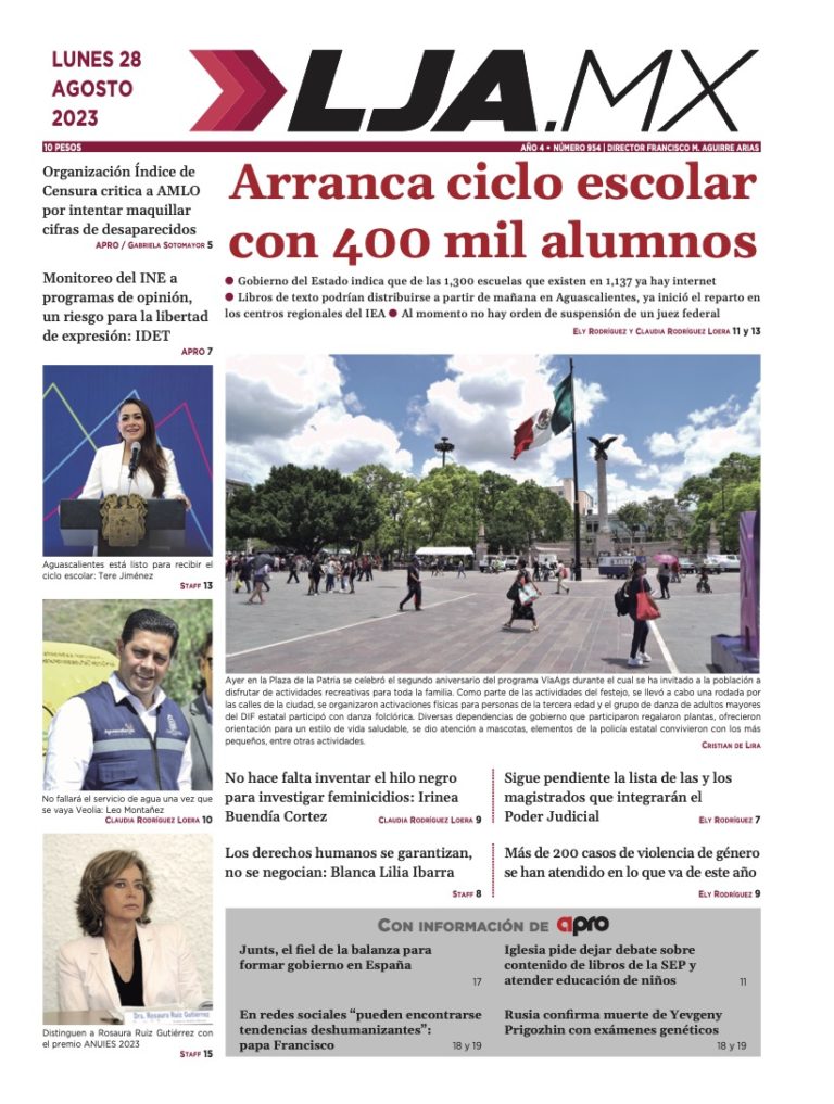 Arranca el ciclo escolar con 400 mil alumnos, esto y más en LJA.MX edición: 28/08/2023