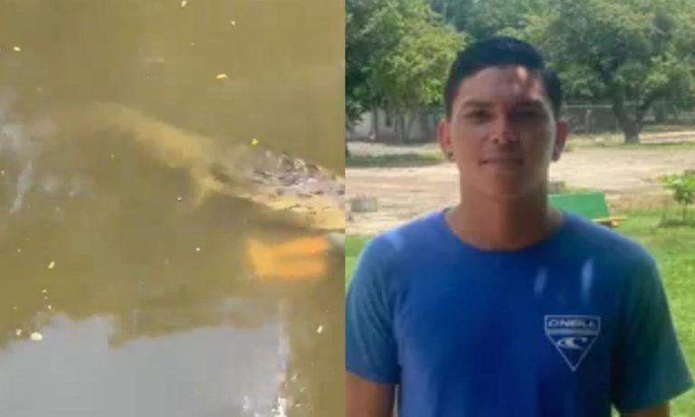 Futbolista se mete a un río y es devorado por un cocodrilo 