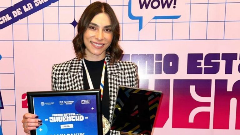 Carolina Arroyo Díaz Muñoz recibió el Premio Estatal de la Juventud en el giro de emprendimiento