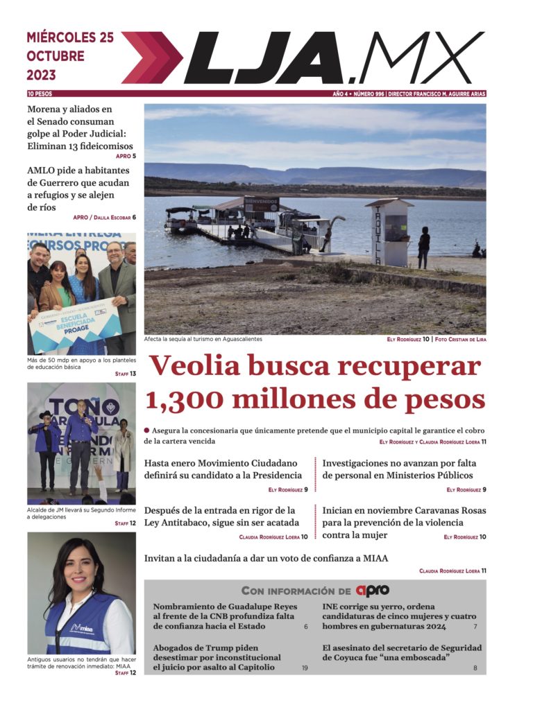 Veolia busca recuperar 1,300 millones de pesos y más en LJA.MX, edición 25/10/2023