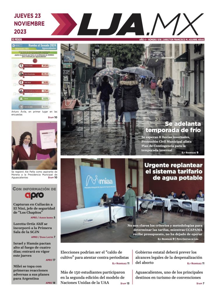 Se adelanta temporada de frío y más en LJA.MX, edición 23/11/2023