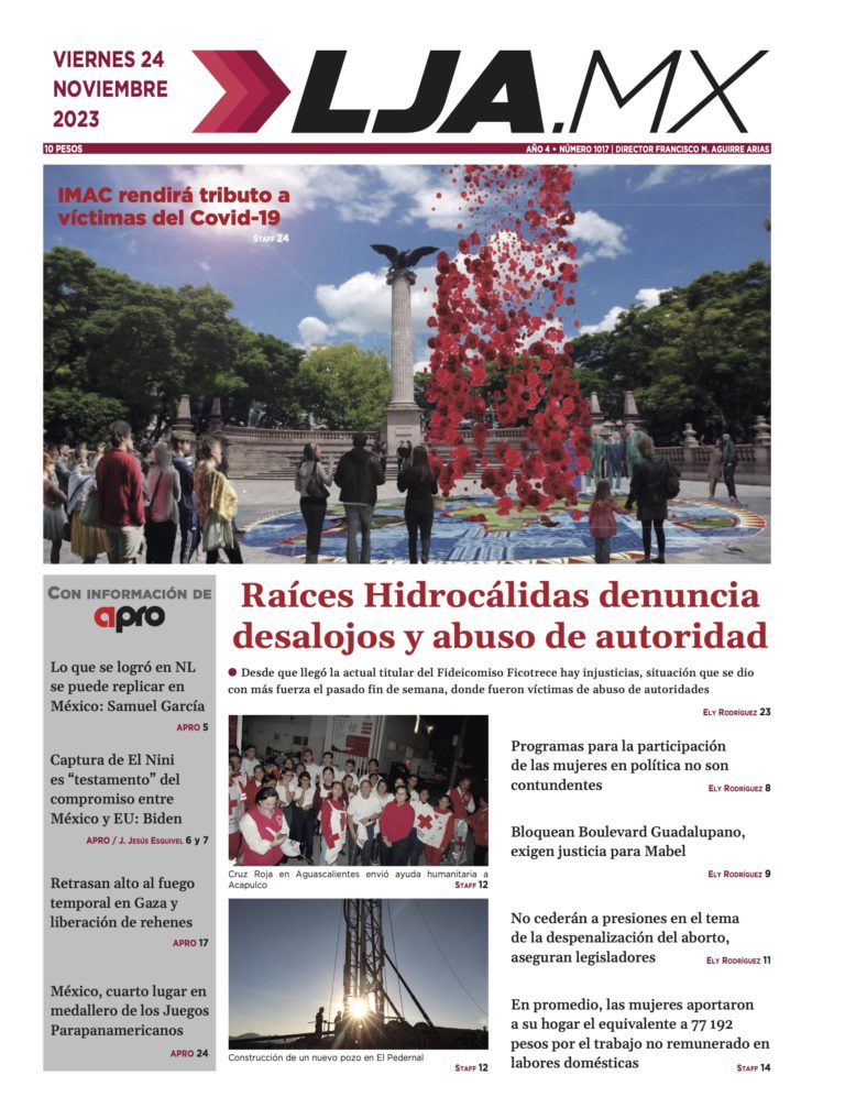 IMAC Aguascalientes rendirá tributo a víctimas del Covid-19 y más en LJA.MX, edición 24/11/2023