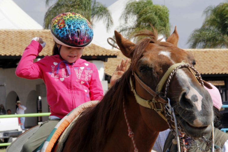 Equinoterapia a niñas y niños con discapacidad en el DIF de Aguascalientes