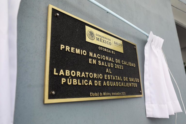Secretaría de Salud Federal reconoce al Laboratorio Estatal de Aguascalientes como el mejor del país