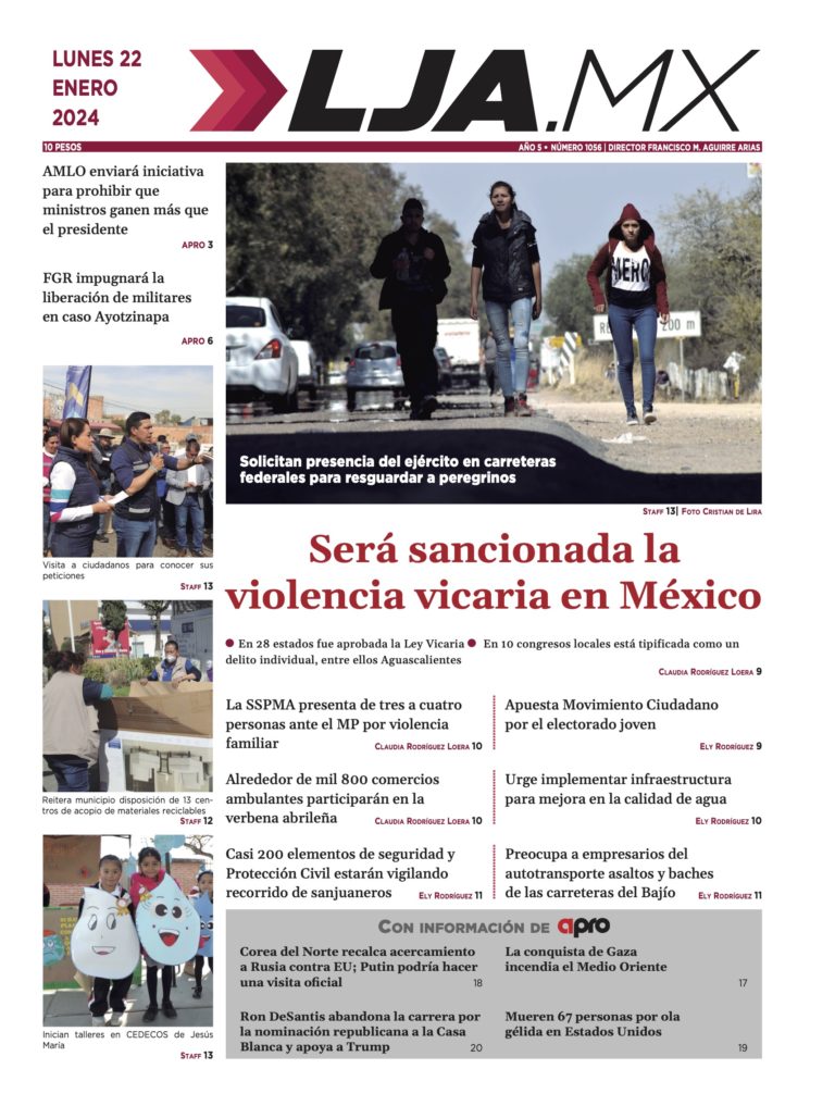 Será sancionada la violencia vicaria en México y más en  LJA.MX, edición 22/1/2024