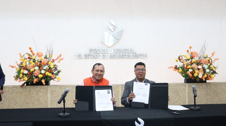 Signan convenio de colaboración PJE-SJG en Aguascalientes