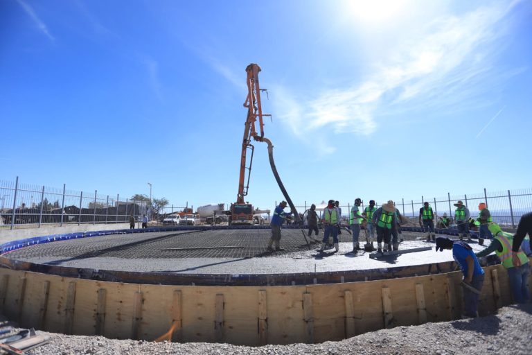 Municipio de Aguascalientes inició los trabajos de colado del mega tanque de Mujeres Ilustres 