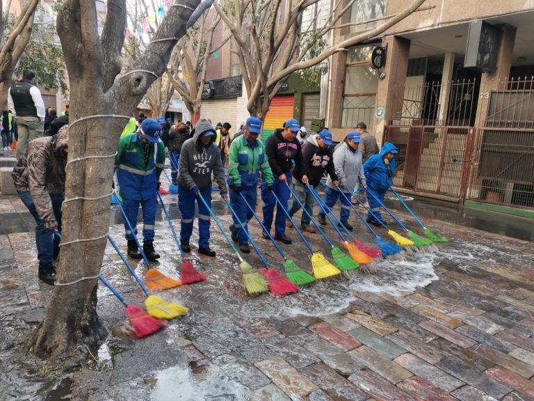 Municipio de Aguascalientes da mantenimiento a calles y andadores del centro 