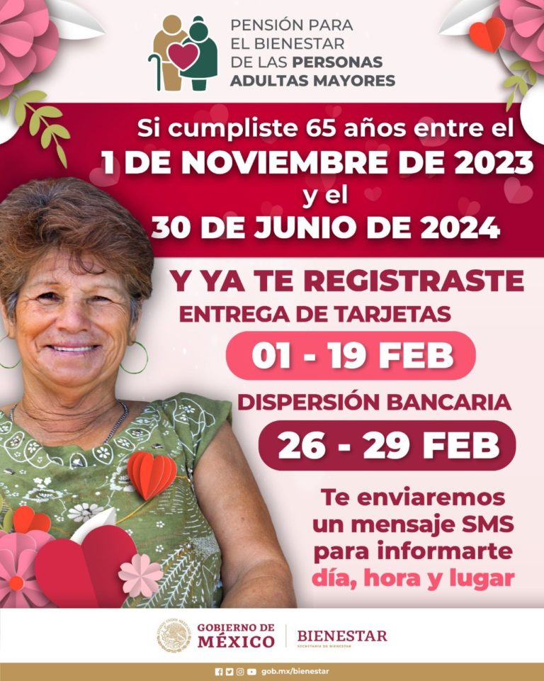 Del 1 al 19 de febrero, entrega de tarjetas a nuevos derechohabientes de Pensión para adultos mayores de Aguascalientes