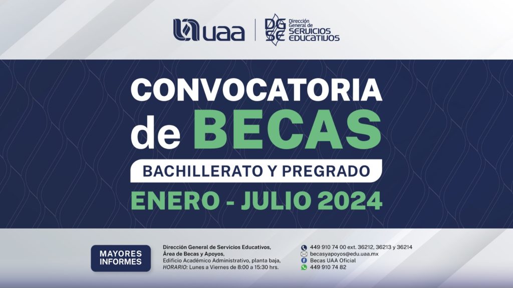 UAA mantiene abierta la convocatoria de becas para bachillerato y