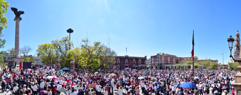 Este domingo se realizó en Aguascalientes la Marcha por la Democracia