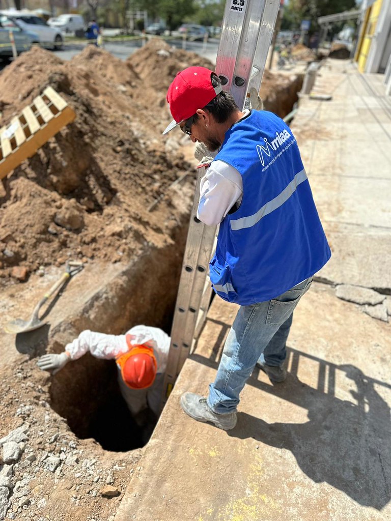 Ejecuta MIAA obra de rehabilitación de alcantarillado en el fraccionamiento Jardines de Santa Elena
