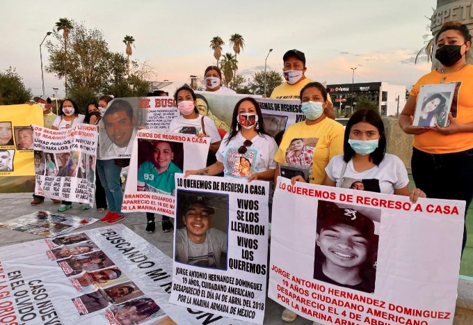 Protestan familiares de personas desaparecidas y ejecutadas por marinos en Nuevo Laredo