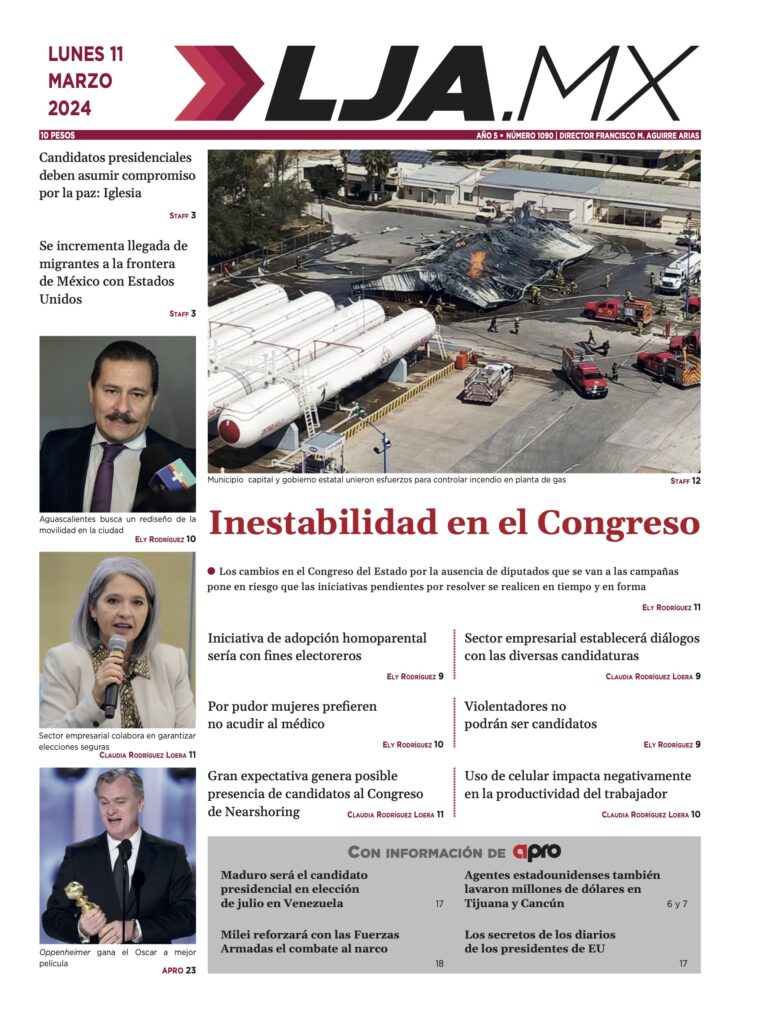 Inestabilidad en el Congreso y más en LJA.MX, edición 11/3/2024