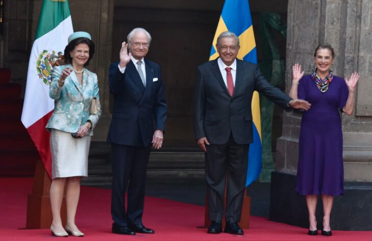 AMLO recibe a los reyes de Suecia; “van a estar en el Tren Maya”