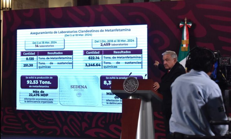 AMLO sugiere reforzar la campaña antidrogas el próximo sexenio 