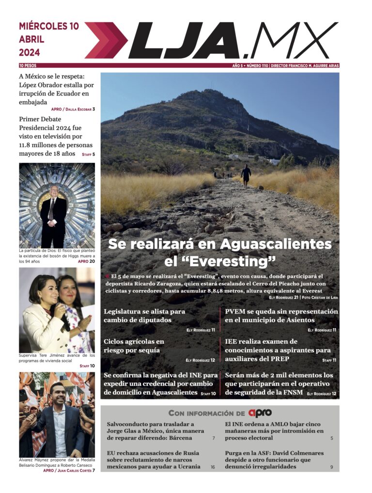 Se realizará en Aguascalientes el “Everesting” y más en LJA.MX, edición 10/4/2024