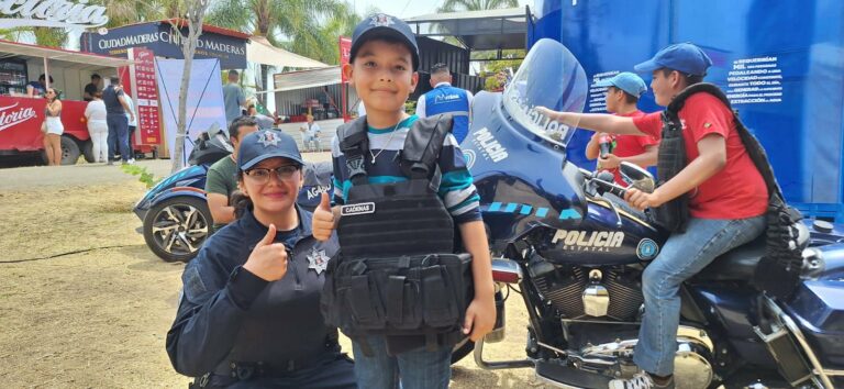 Policía estatal brinda atención especializada a niñas y niños en la FNSM