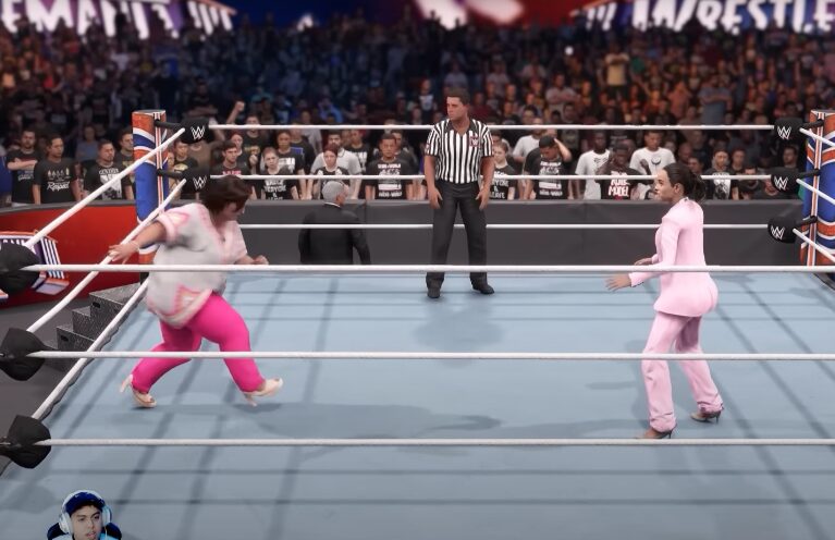 Sheinbaum y Xóchitl luchan en el ring al estilo WWE 