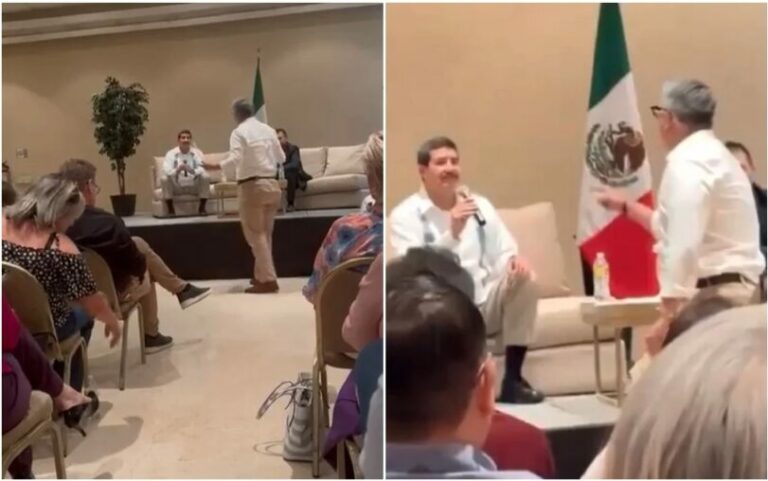 ¡Tú me encarcelaste, me torturaste!: Confrontan a Javier Corral durante foro 