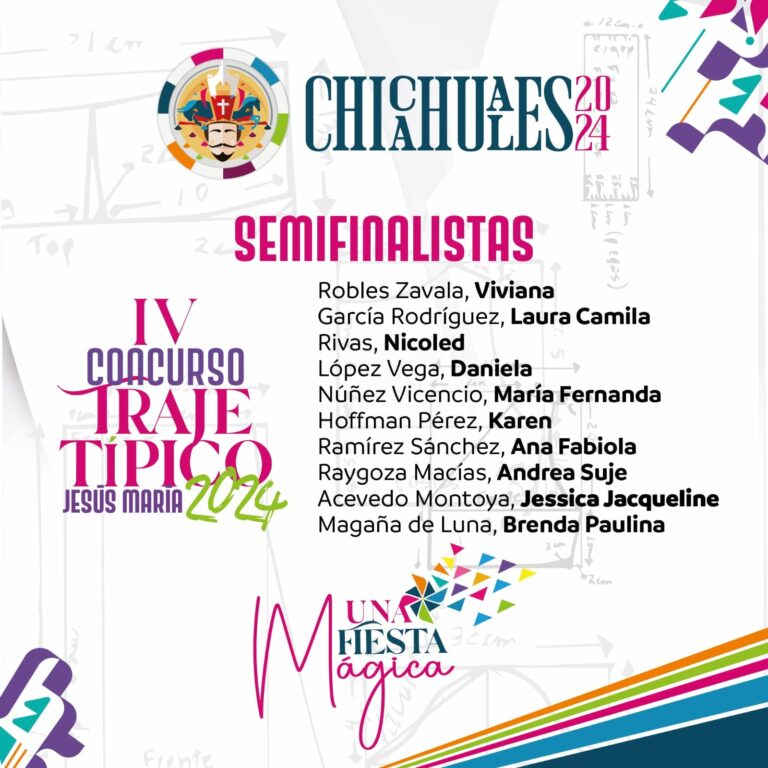 Fueron seleccionados semifinalistas del Concurso de Traje Típico en Jesús María 