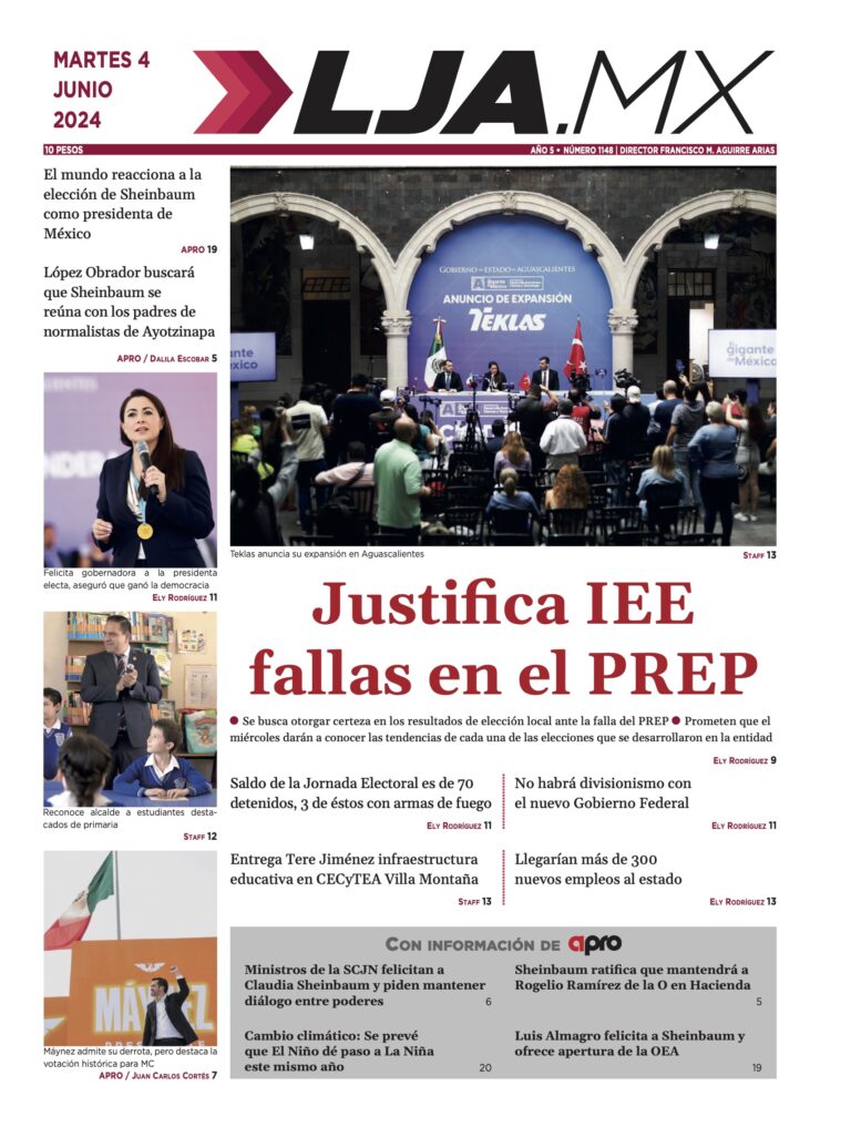 Justifica IEE fallas en el PREP y más en LJA.MX, edición 4/6/2024