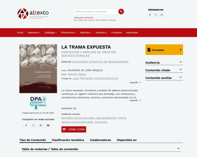 La Trama Expuesta recibe la insignia “Declaración de Prestigio Académico”  