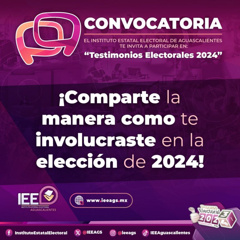 Invita IEE a ciudadanía a compartir testimonios electorales