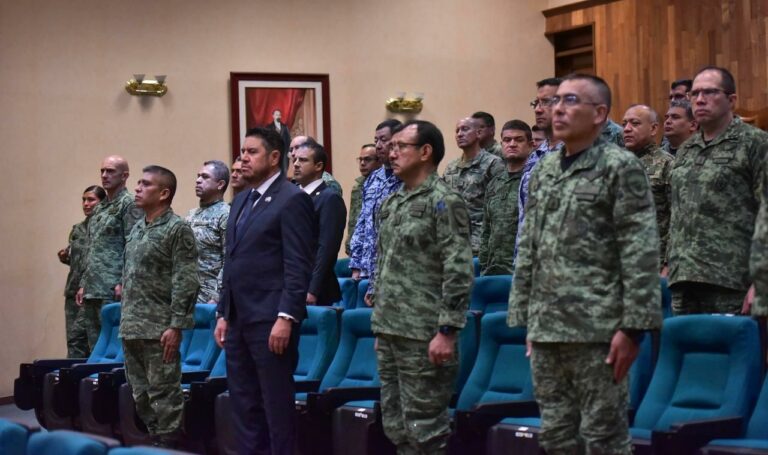 Secretario de SSPE presentó el “Blindaje Aguascalientes” ante personal del Ejército, Armada y Fuerza Aérea