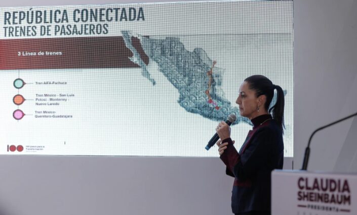 Sheinbaum presentó las tres rutas de tren que planea construir 