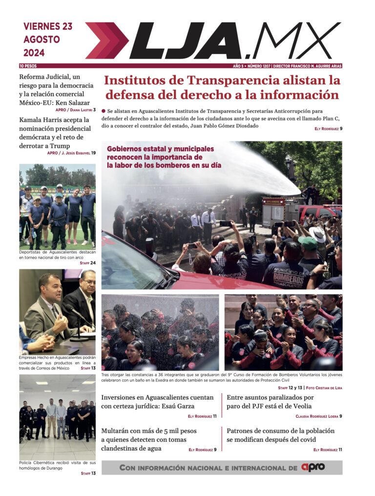 Institutos de Transparencia alistan la defensa del derecho a la información y más en LJA.MX, edición 23/8/2024