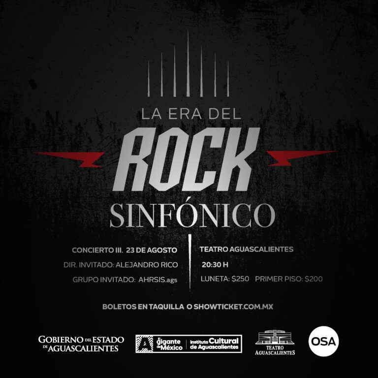 OSA y AHRSIS.ags presentarán este viernes el concierto “La era del rock sinfónico” 