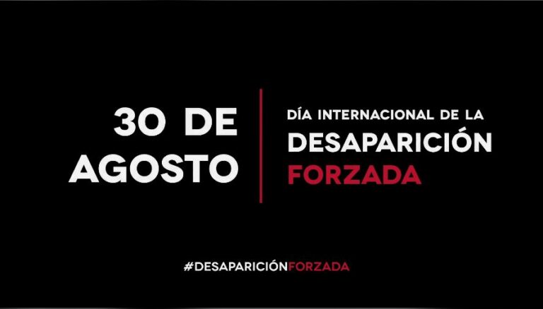 A puertas cerradas de Palacio de Gobierno conmemoraron el Día Internacional de las Víctimas de Desapariciones Forzadas 