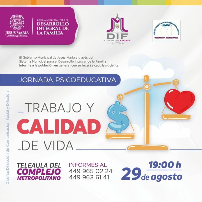 Se realizará la Jornada Psicoeducativa “Trabajo y calidad de vida”