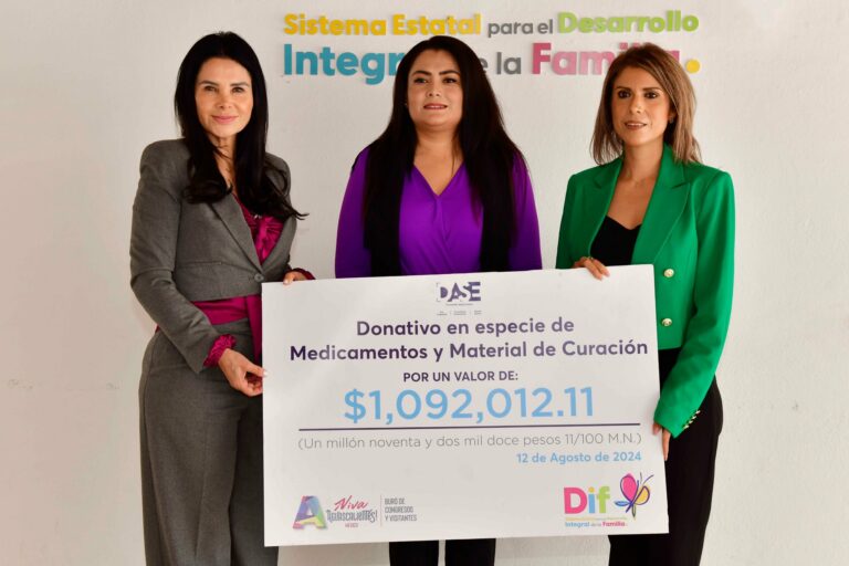 DIF estatal de Aguascalientes recibe donativo en beneficio de la salud